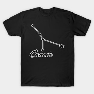 Cancer Zodiac Constellation Design T-Shirt